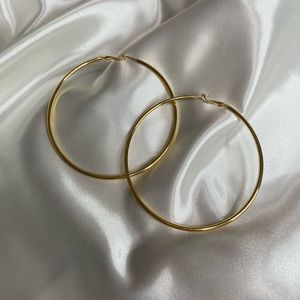 14k Gold Dipped Big Hoop Earrings